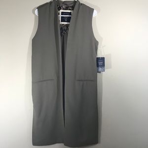 Cavalini Open Front Sleeveless Duster Size M